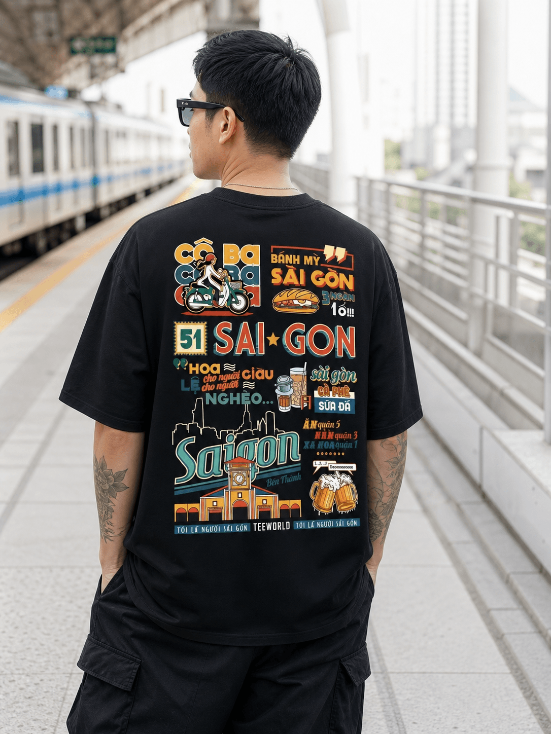 Người mẫu mặc Sài Gòn 51 Tee